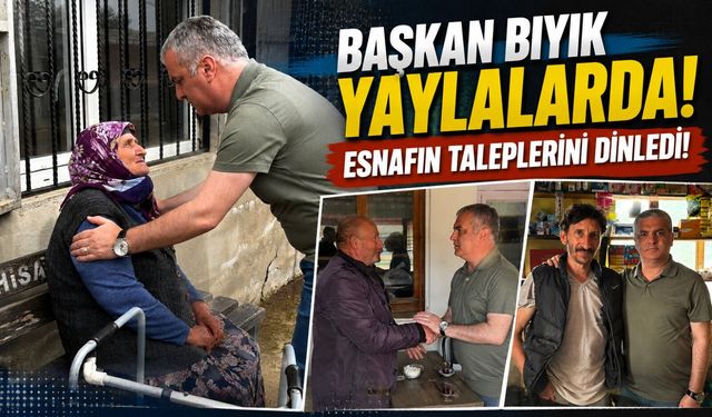 Yomra’da Başkan Mustafa Bıyık yaylalara çıktı: Esnaf ve vatandaşları dinledi