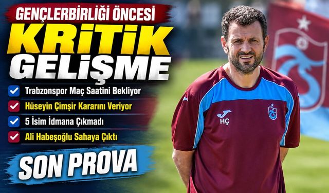 Trabzonspor Gençlerbirliği Maçı Hazırlıklarını Tamamladı: 5 Futbolcu Antrenmanda Yoktu