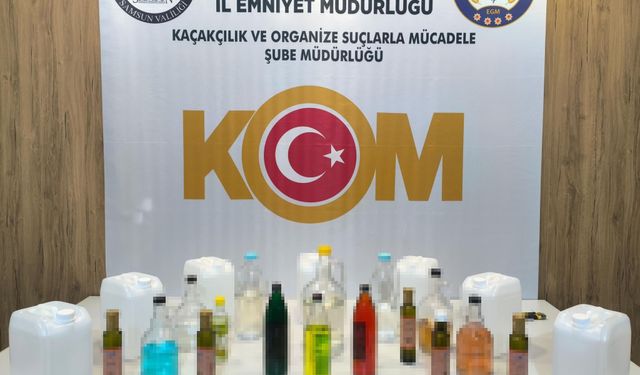 Samsun’da sahte içki operasyonu: Ekipler depoya böyle ulaştı