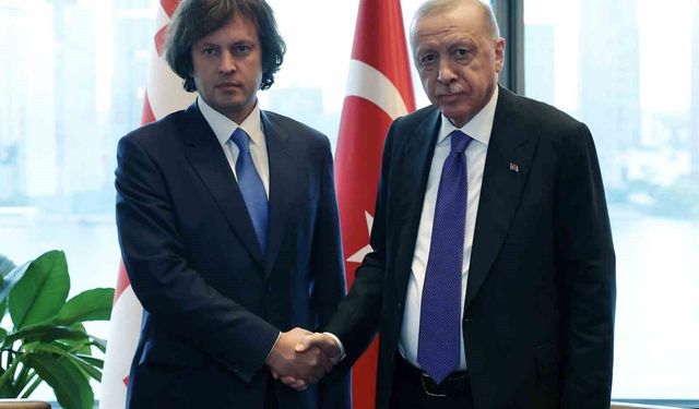 Cumhurbaşkanı Erdoğan, Gürcistan Başbakanı Kobakhidze ile görüştü