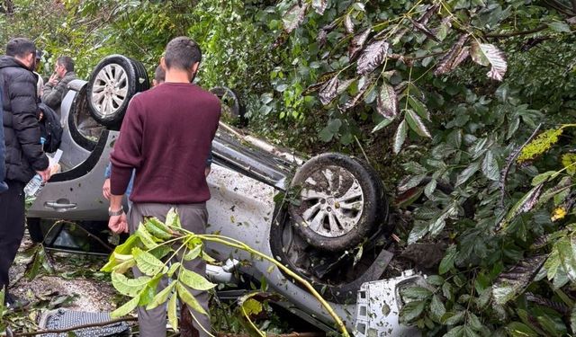 Kontrolden çıkan otomobil devrildi: 1 yaralı