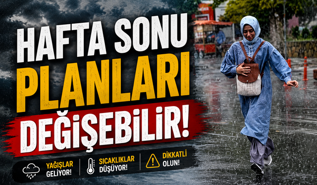 Hafta Sonu Hava Durumu Değişiyor: Meteorolojiden Birçok Bölgeye Yağış Uyarısı