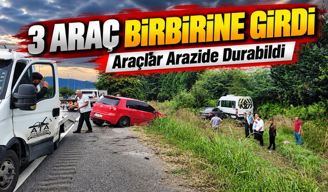 Samsun-Ordu Yolunda 3 Araç Birbirine Girdi: 2 Yaralı