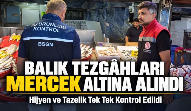 Balık Tezgâhları Mercek Altına Alındı: Hijyen Ve Tazelik Tek Tek Kontrol Edildi