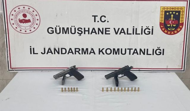 Gümüşhane Kürtün'de Ruhsatsız Silah Operasyonu: 2 Tabanca Ele Geçirildi