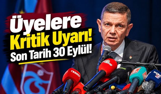 Trabzonspor Üyeleri Dikkat: Bu Tarihi Kaçıran Oy Hakkını Kaybedebilir