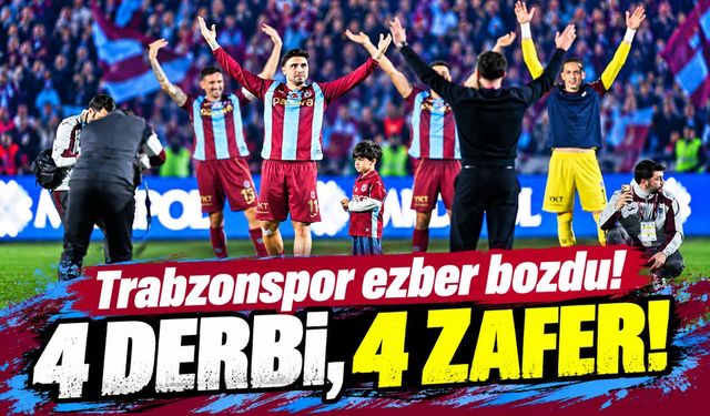 Trabzonspor Derbilerde Tarihi Dönüşe İmza Attı! Fenerbahçe Ve Beşiktaş'ı Geride Bıraktı