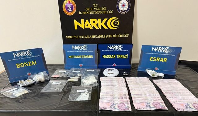 Ordu'da yasaklı madde operasyonlarında 3 tutuklama