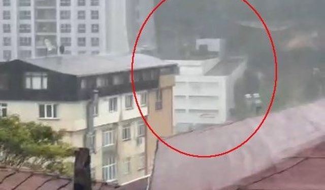 Sarıyer'de sel böyle geldi