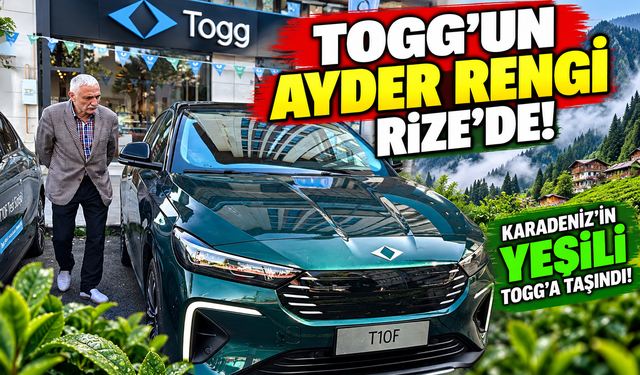 Karadeniz'in Yeşili Togg'a Taşındı! Ayder Renkli T10F Karadeniz'de!