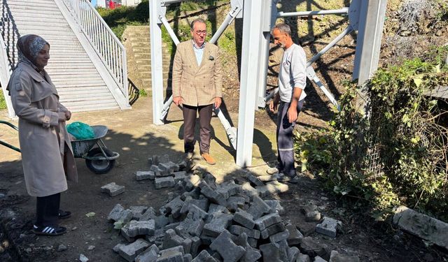 Sürmene'de Hafta Sonu Şantiye Mesaisi! Azizoğlu Sahada