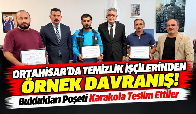 Ortahisar Belediyesi Personelinden Alkışlanacak Davranış! Poşeti Karakola Teslim Ettiler