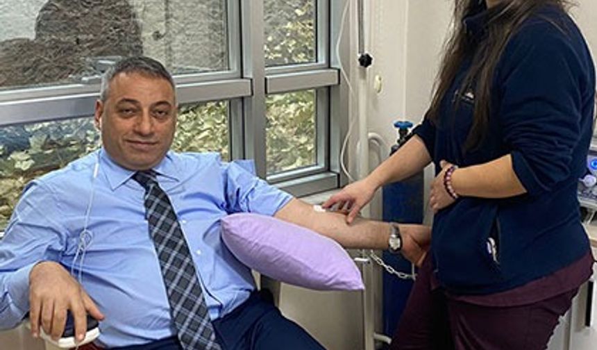 AK Parti Ortahisar ilçe başkanı Selahaddin Çebi, ozon tedavisi aldı
