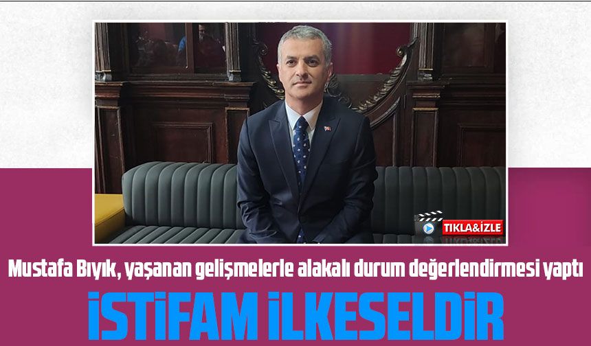 İYİ Partili Yomra Belediye Başkanı Mustafa Bıyık, yaşanan gelişmelerle alakalı durum değerlendirmesi yaptı, istifa etti