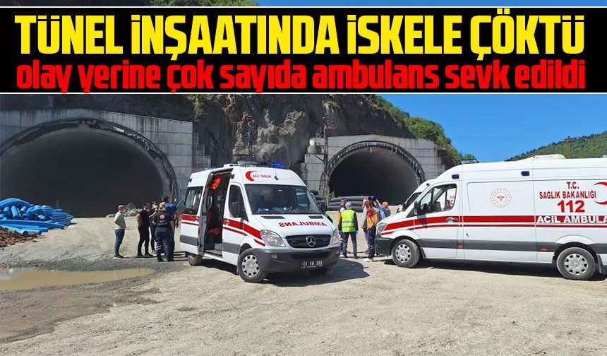 Ortahisar'da Tünel İnşaatında İskele Çöktü: 1 İşçi Yaralandı