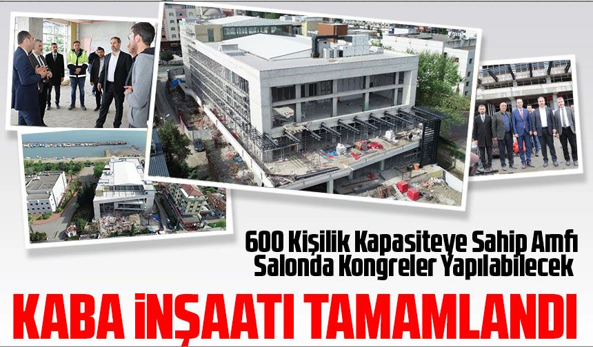 Trabzon'un Akçaabat ilçesinde kongrelere ev sahipliği yapacak olan Kültür Merkezi'nin inşaatı tamamlanmak üzere