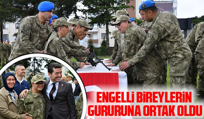 Ortahisar Belediye Başkanı Ahmet Kaya, engelli gençlerin askerlik sevincine ortak oldu
