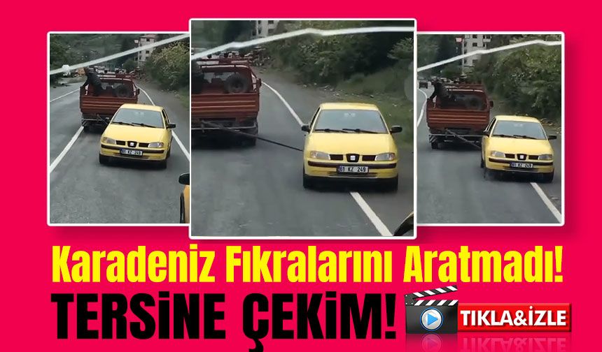 Trabzon'da Otomobilin Ters Çekilmesi: Karadeniz Fıkralarını Aratmadı!