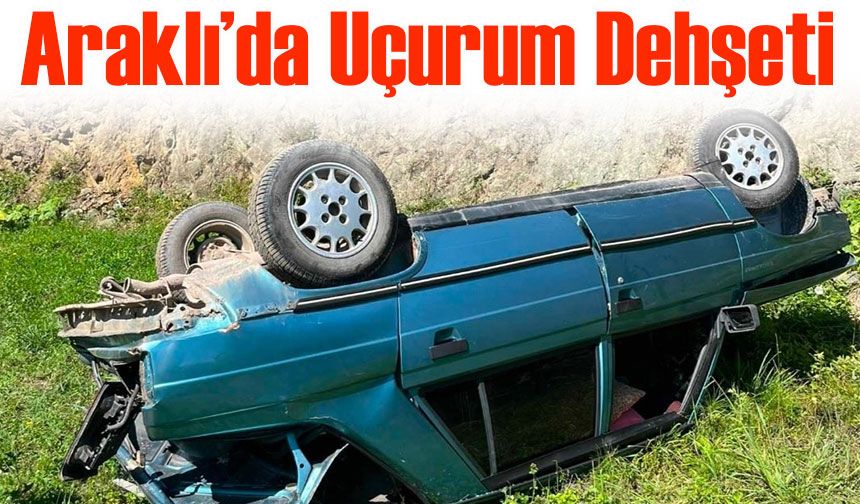 Araklı’da Uçurum: Otomobil Takla Attı, 1 Yaralı
