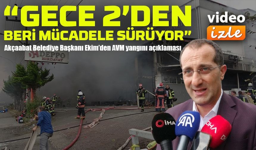 Akçaabat Belediye Başkanı Ekim: “Yangına gece 2’den beri müdahale sürüyor”