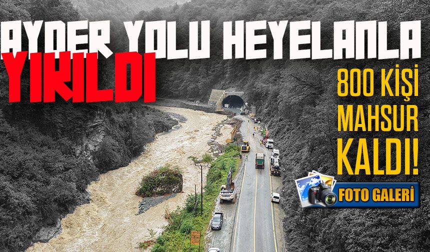 Ayder Yolu Heyelanla Yıkıldı, Kurtarma Bloklarla Başladı