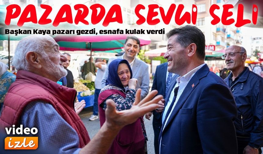 Salı Pazarında Başkan Kaya’ya Sevgi Seli: Esnafa Sandalye Dağıttı