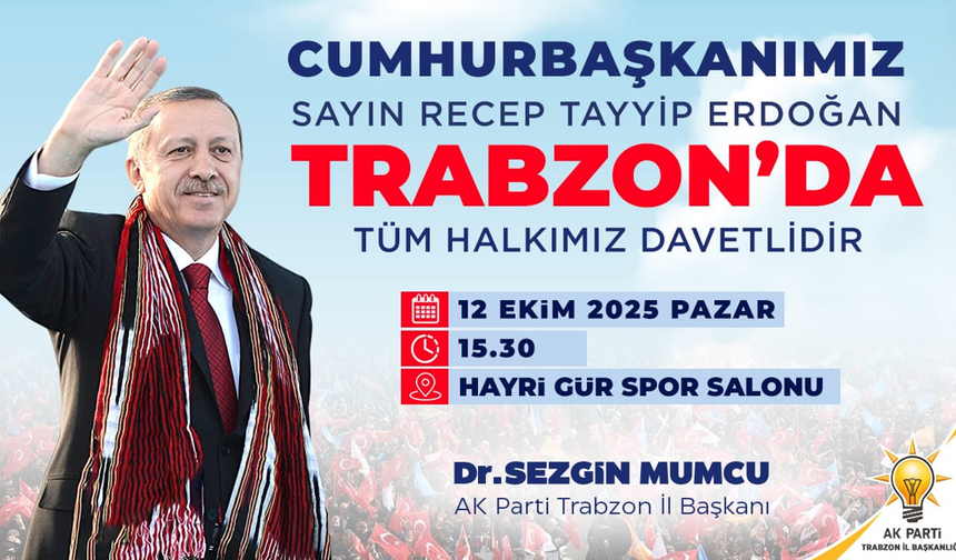 Recep Tayyip Erdoğan Trabzon'da