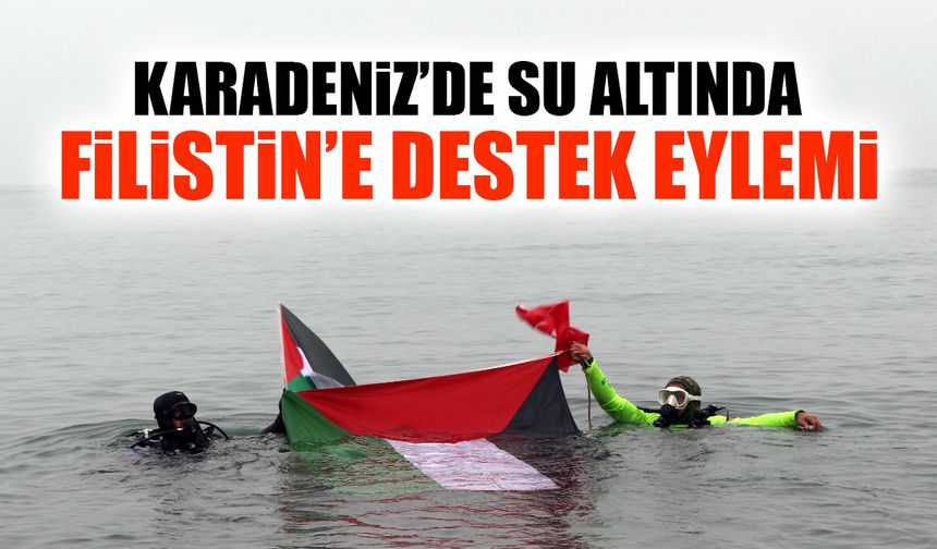 ANDA'dan Farkındalık! Karadeniz'de Su Altında Filistin'e Destek