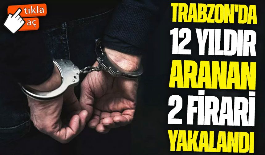 Trabzon'da 12 Yıldır Aranan 2 Firari Hükümlü İstanbul'da Yakalandı