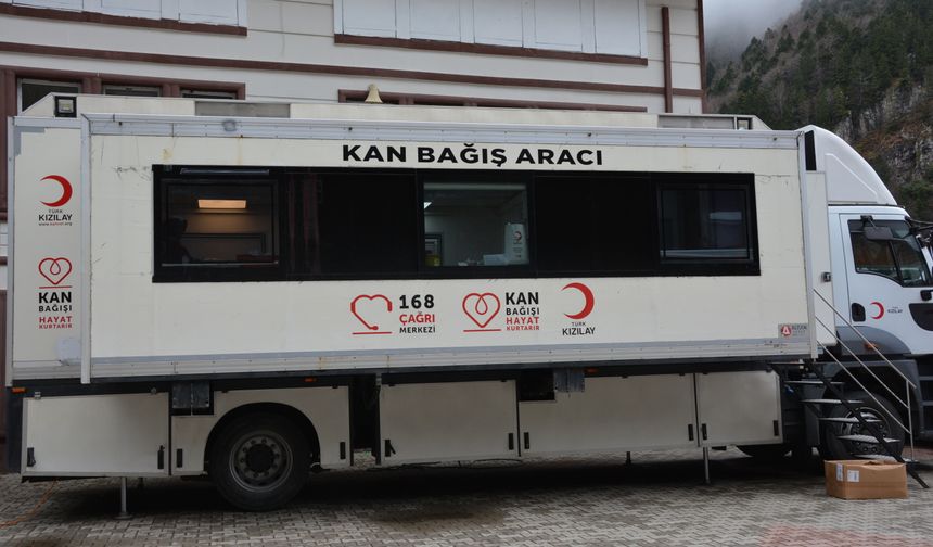 Çaykara'da kan bağışı kampanyası düzenlendi