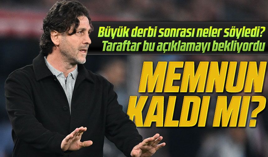 Trabzonspor Teknik Direktörü Fatih Tekke, Oyun ve skordan memnun mu?