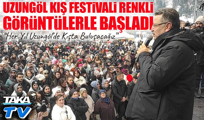 Kar Üzerinde Horon, Meşaleli Yürüyüş: Uzungöl Kış Festivali Coşkulu Geçti