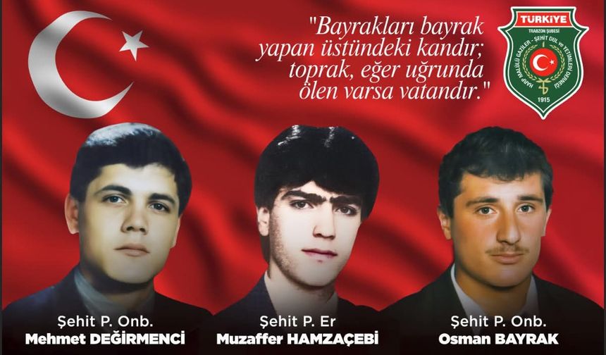Şırnak Görmeç’te Şehit Olan Trabzonlu Askerler Kabirleri Başında Anılacak