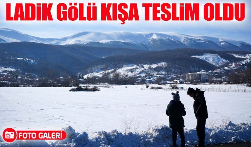 Buz Tutan Ladik Gölü Kışa Teslim Oldu, Kar Yağışı Umut Oldu