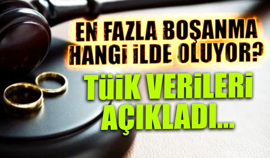 Türkiye’de En Çok Hangi Şehirde Boşanma Var? TÜİK Verileri Açıkladı...