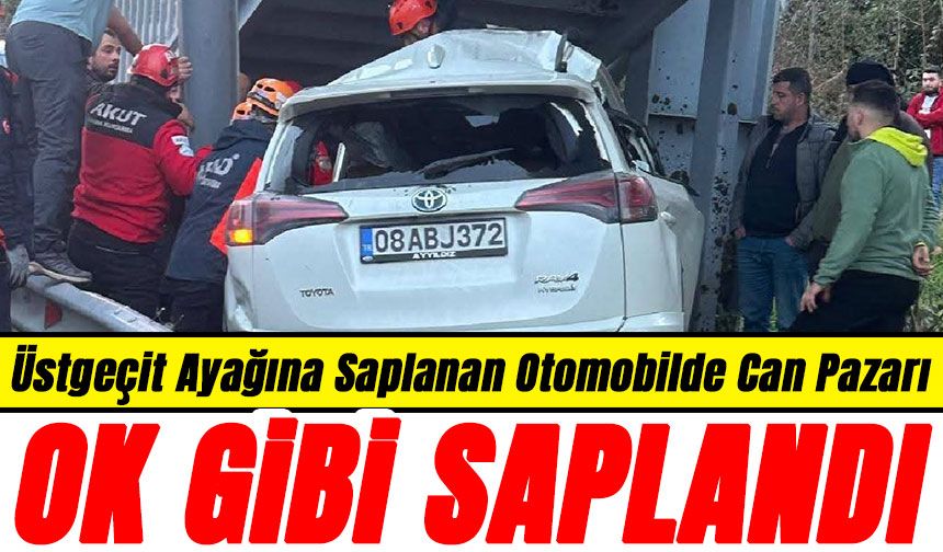 Üstgeçit Ayağına Saplanan Otomobilde Can Pazarı: Genç İmam Hayatını Kaybetti
