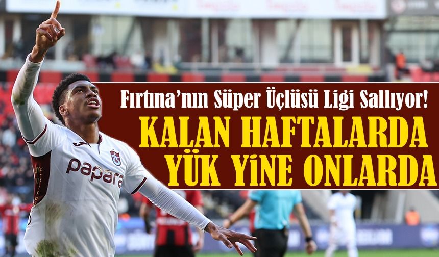 Fırtına’nın Süper Üçlüsü Ligi Sallıyor! Gollerin Yüzde 82’si Onlardan