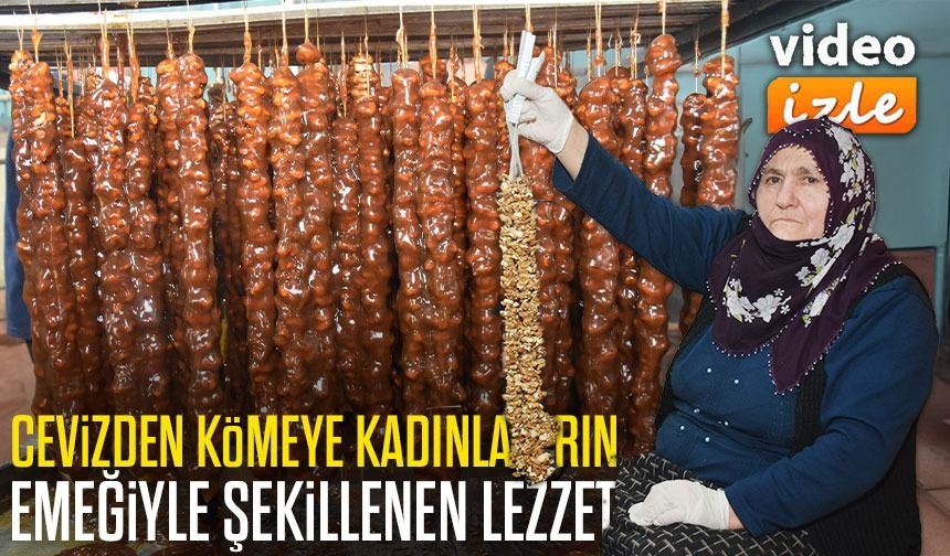 Gümüşhaneli Kadınlar Ceviz Dizerek Ev Ekonomisine Katkı Sağlıyor