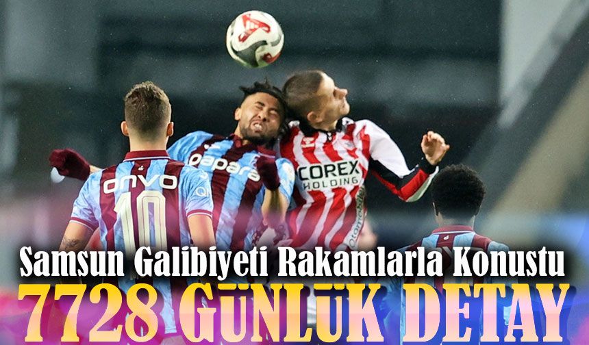 Trabzonspor’un Samsunspor deplasmanında aldığı Galibiyeti Rakamlarla Konuştu: Trabzonspor’dan Tarihi İstatistikler