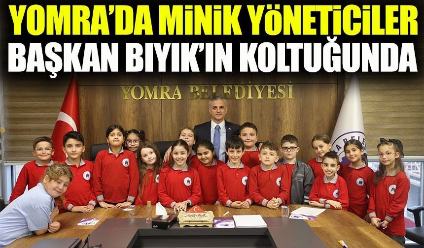 Yomra’da Minik Yöneticiler Başkan Bıyık’ın Koltuğunda