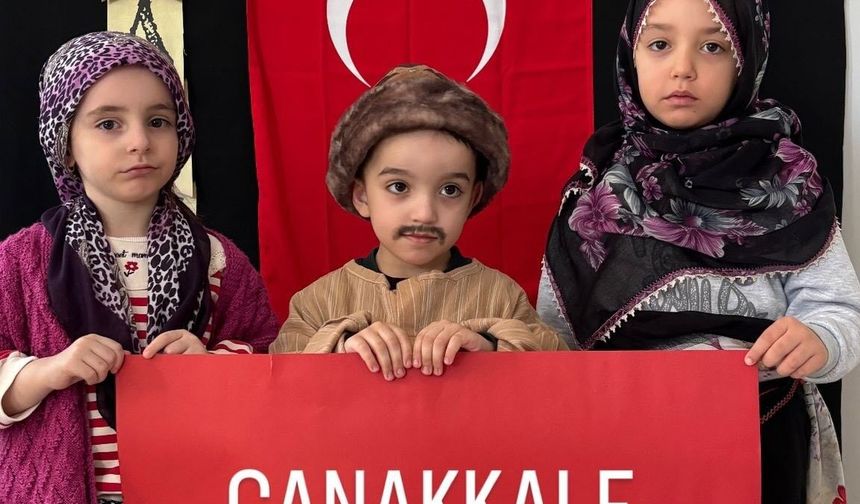 Minik yüreklerde 18 Mart ruhu canlandı