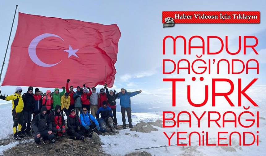 Trabzon’un zirvesinde Türk bayrağı yeniden göndere çekildi; Madur Dağı’nda Bayrak yenilendi