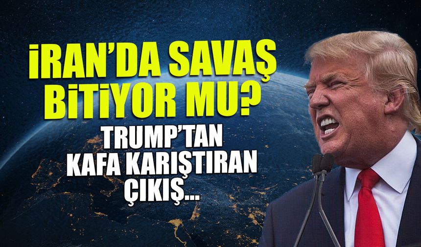 İran'da Savaş Bitiyor mu? Trump'tan Kafa Karıştıran Çıkış...
