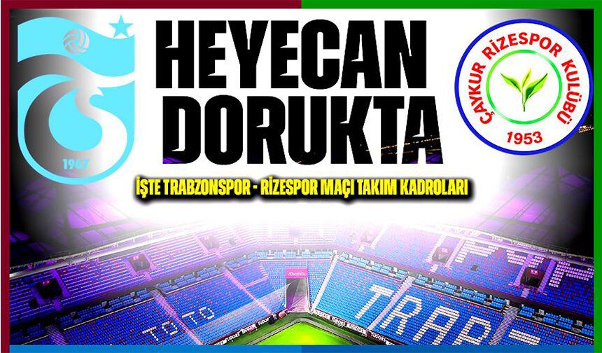 Papara Park’ta Karadeniz Derbisi: Trabzonspor Rizespor’u Ağırlıyor İşte Takım Kadroları