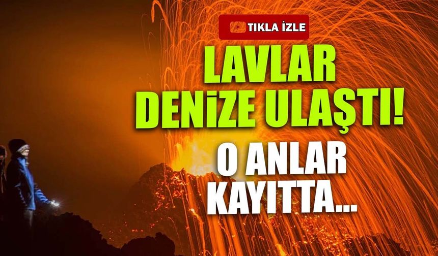 Reunion Adası’nda lavlar denize aktı! O anlar görüntülendi