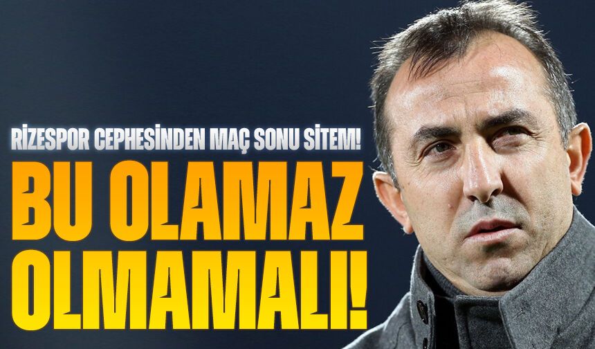 Rizespor Cephesinden Maç Sonu Sitem! “Bu Maçın Uzatması 3 Dakika Olamaz”