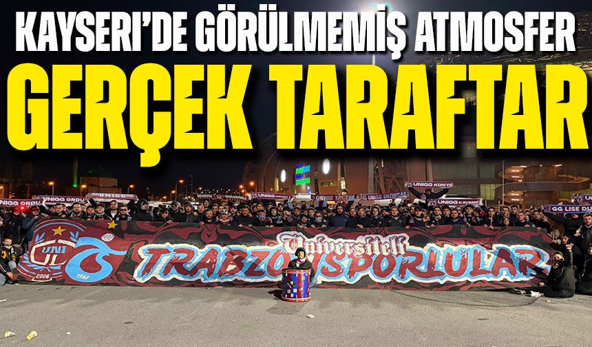 Kayseri Deplasmanında Bordo-Mavi Fırtına! Üniversiteli Taraftarlar Tribünleri Salladı