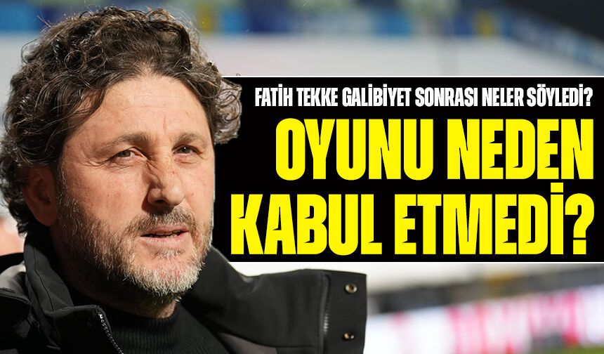 Tekke’den Kritik Uyarı! “Bu Oyun ‘Zaten Yeneriz’i Kabul Etmiyor”