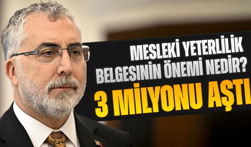 Çalışma ve Sosyal Güvenlik Bakanı Vedat Işıkhan, Mesleki Yeterlilik Belgelerinde dikkat çeken rakamı açıkladı