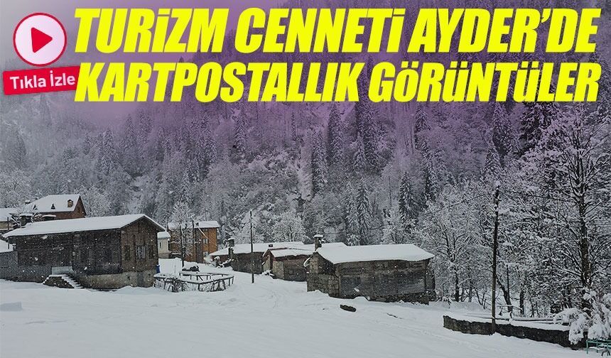 Ayder Yaylası Beyaza Büründü: Kar Kalınlığı 20 Santimetre